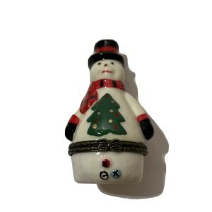 Trinket Boxes Collectible Small - Snowman Christmas Decor Collectble